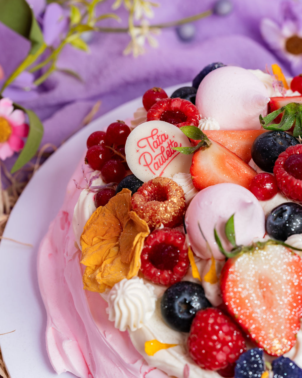 Pavlova fruits rouges - 6 personnes